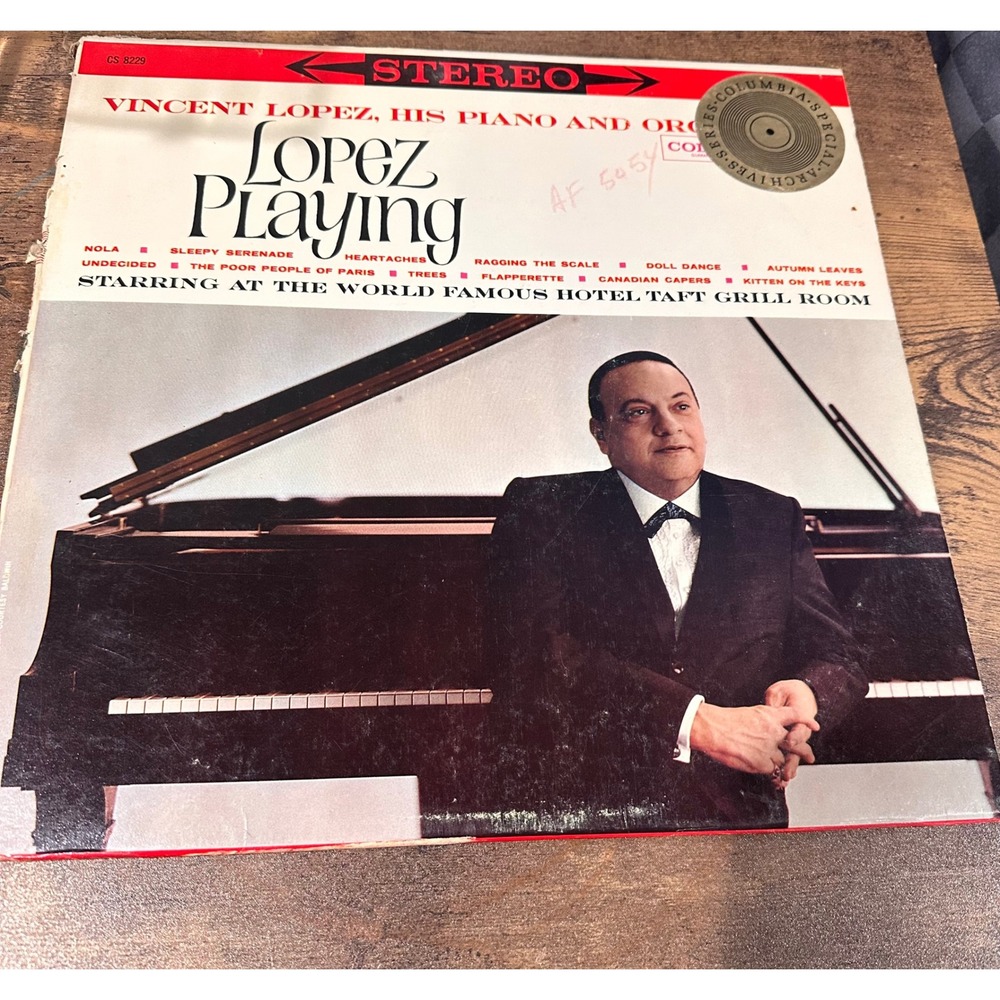 Vincent Lopez Lopez Playing Vinyl LP Columbia Special Products CSRP 8229 Stereo